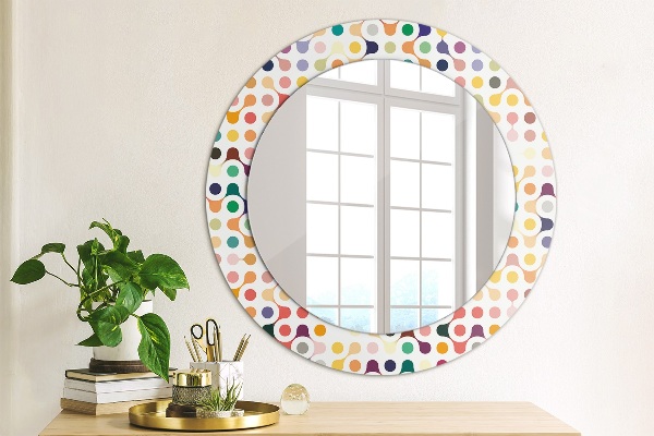 Round printed mirror Seamless multicolor