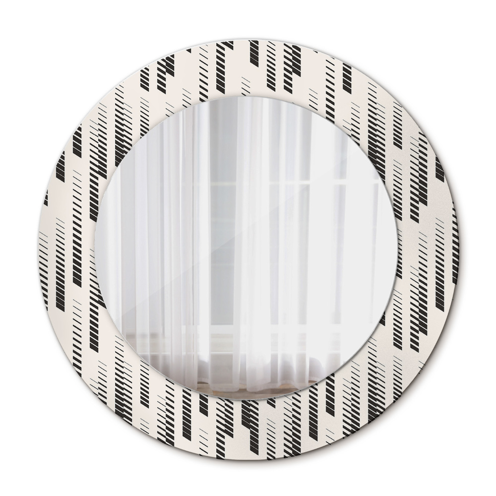 Round decorative mirror Striped pattern