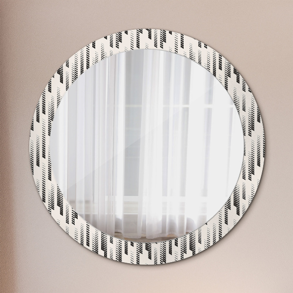 Round decorative mirror Striped pattern
