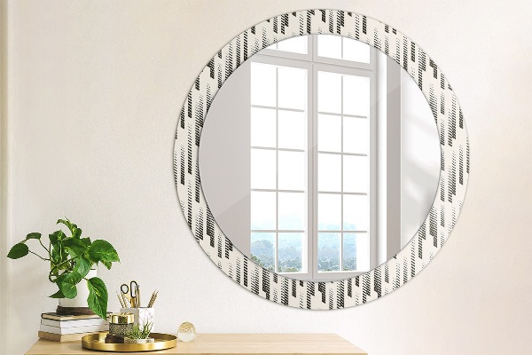 Round decorative mirror Striped pattern