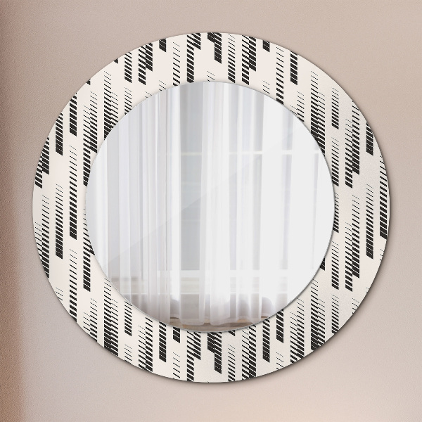 Round decorative mirror Striped pattern