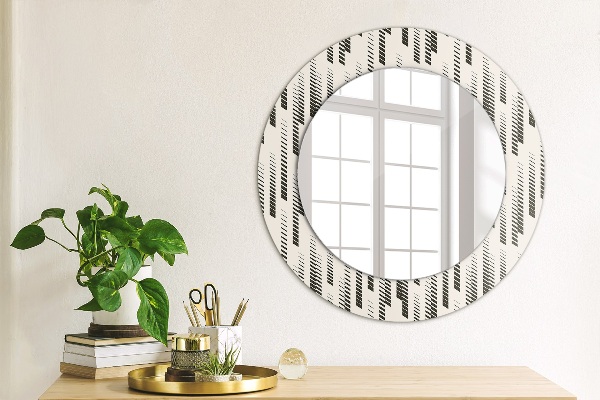 Round decorative mirror Striped pattern