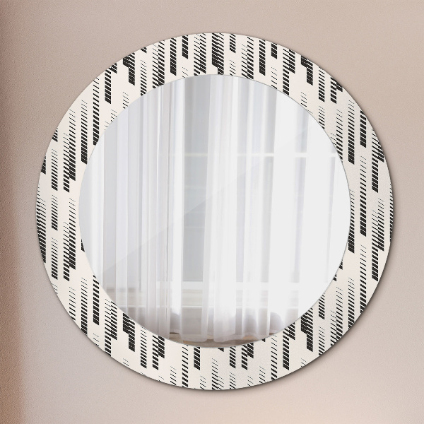Round decorative mirror Striped pattern