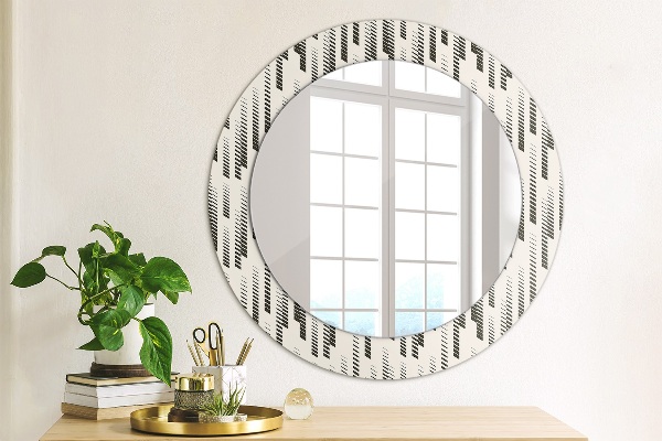 Round decorative mirror Striped pattern