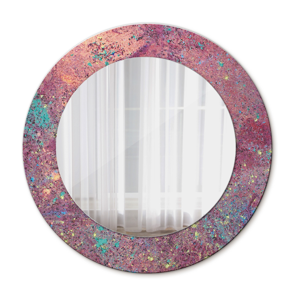 Round wall mirror decor Color festival