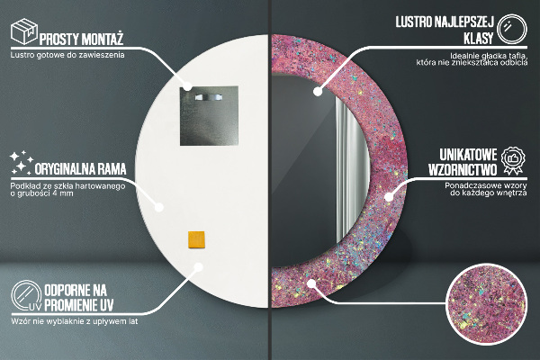 Round wall mirror decor Color festival