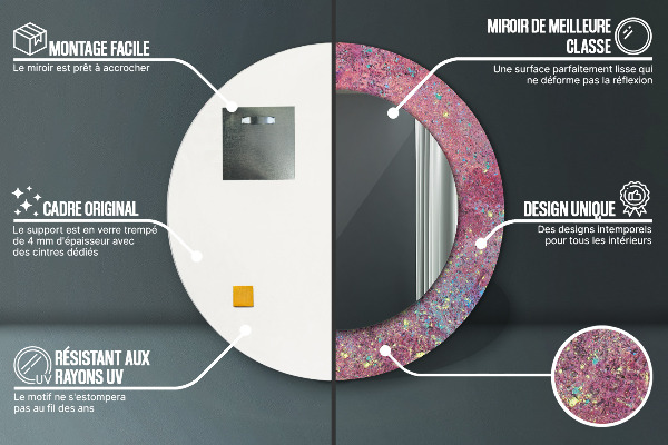 Round wall mirror decor Color festival