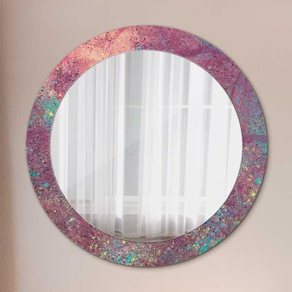 Round wall mirror decor Color festival