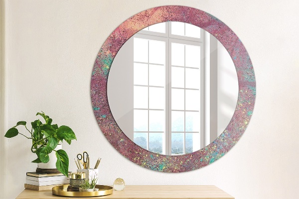 Round wall mirror decor Color festival