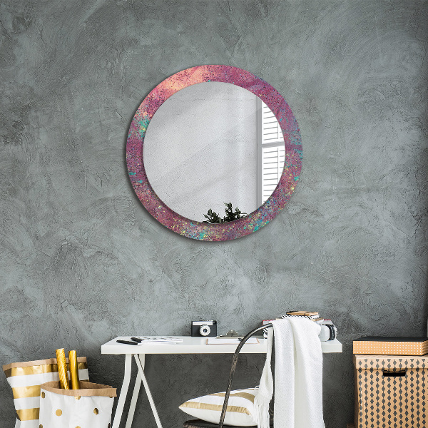 Round wall mirror decor Color festival