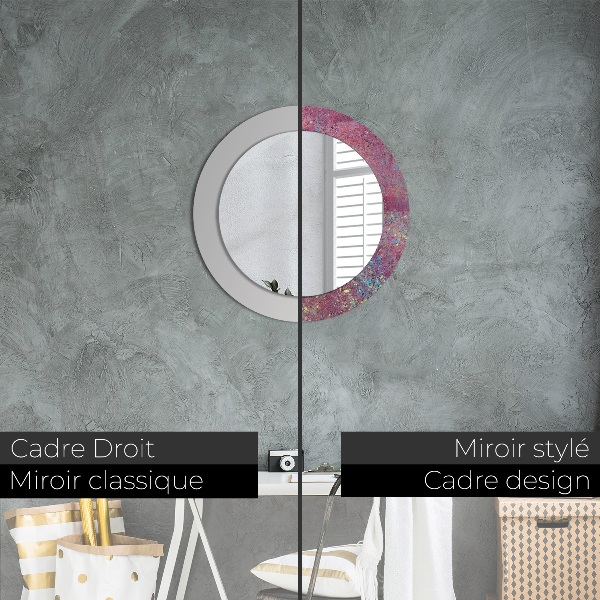 Round wall mirror decor Color festival