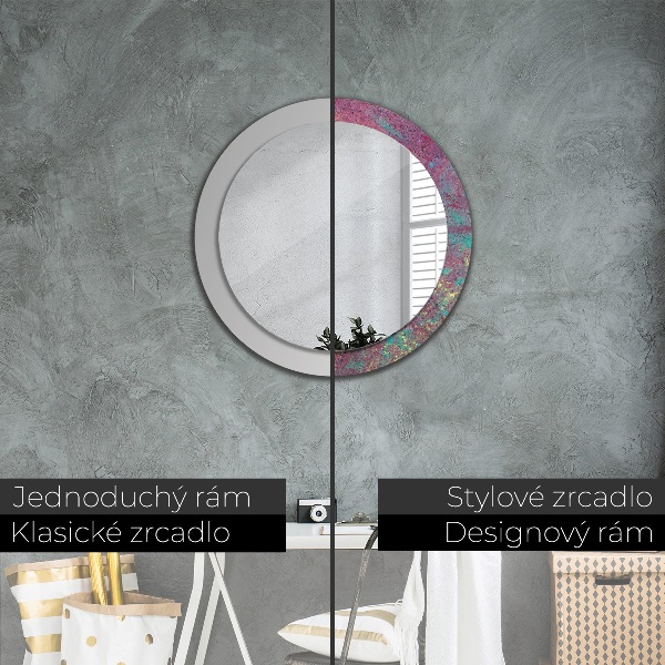 Round wall mirror decor Color festival