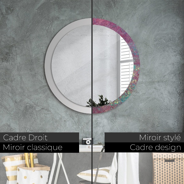 Round wall mirror decor Color festival