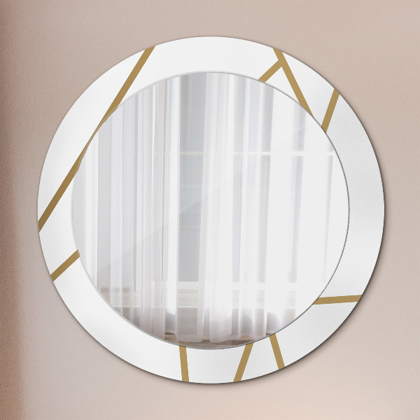 Round wall mirror design Linear composition