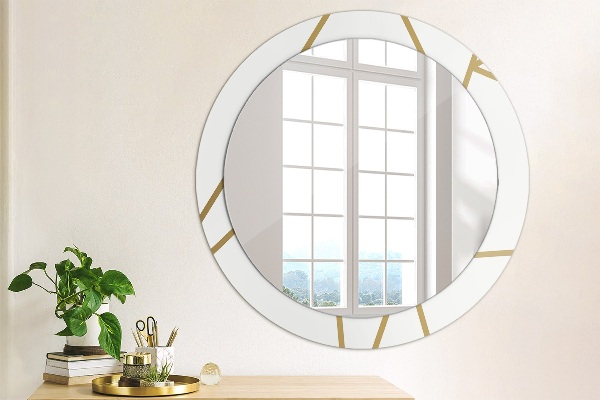 Round wall mirror design Linear composition