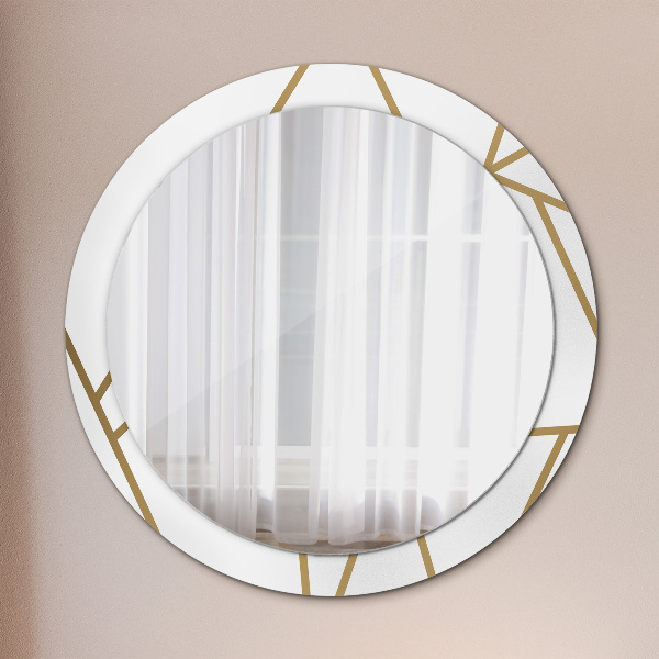 Round wall mirror design Linear composition
