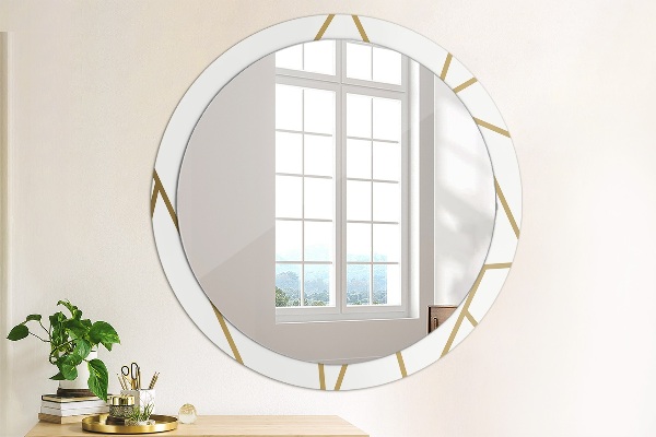 Round wall mirror design Linear composition
