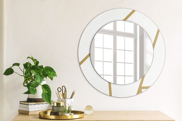 Round wall mirror design Linear composition