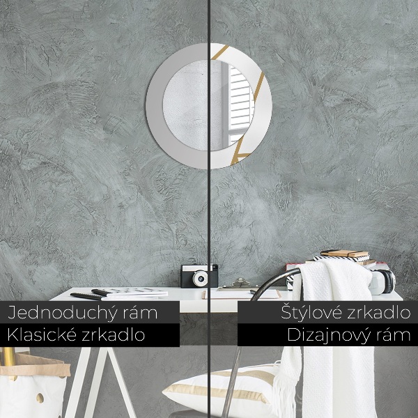 Round wall mirror design Linear composition