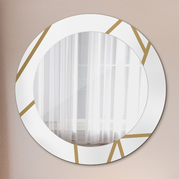 Round wall mirror design Linear composition