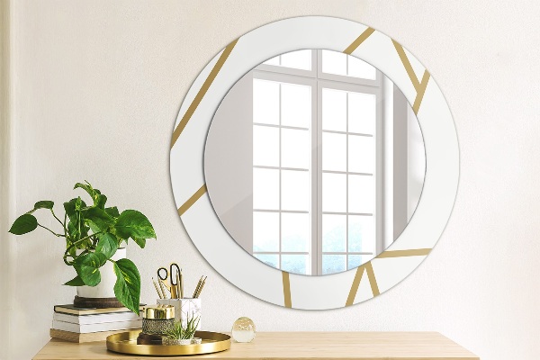 Round wall mirror design Linear composition