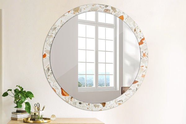 Round mirror frame with print Lastric background
