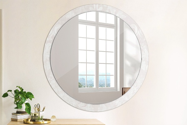 Round wall mirror decor Delicate roccoco texture