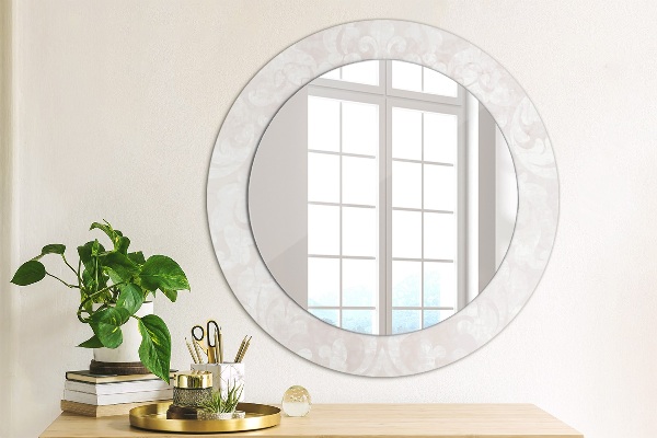 Round wall mirror decor Delicate roccoco texture