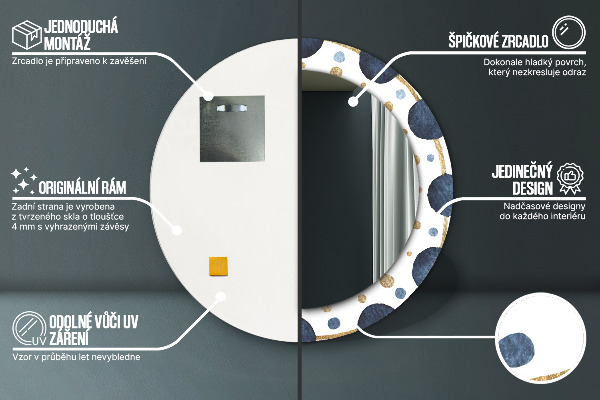 Circle decorative mirror Moon mandala