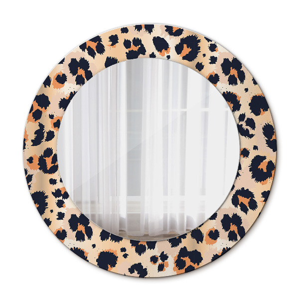 Round wall mirror decor Wild pattern