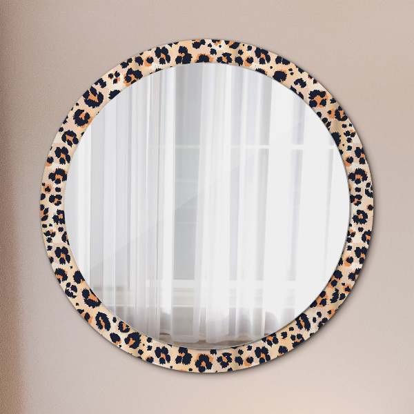 Round wall mirror decor Wild pattern