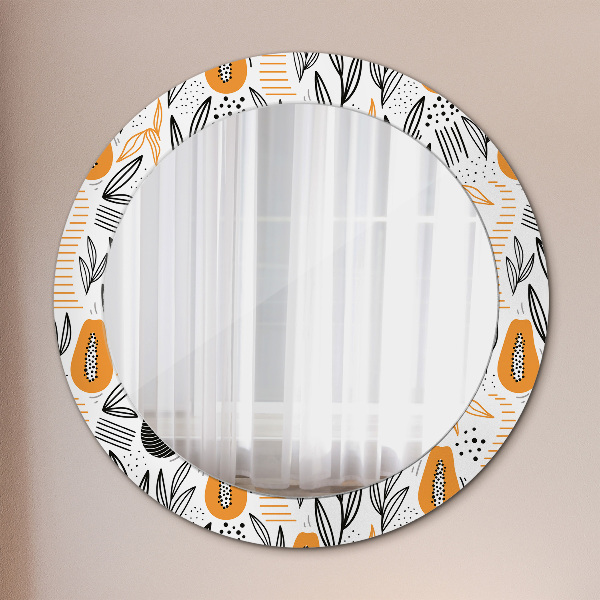 Round wall mirror decor Papai pattern
