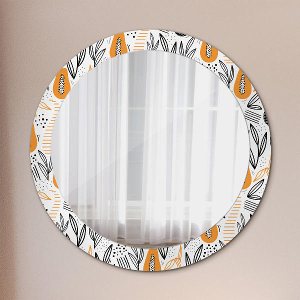 Round wall mirror decor Papai pattern
