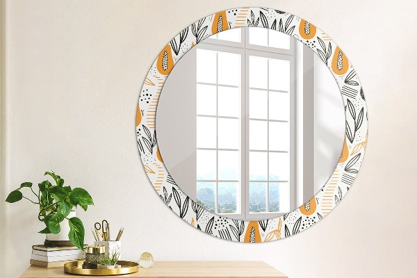 Round wall mirror decor Papai pattern