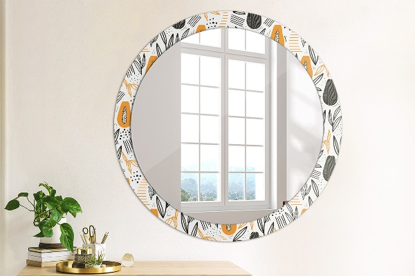 Round wall mirror decor Papai pattern