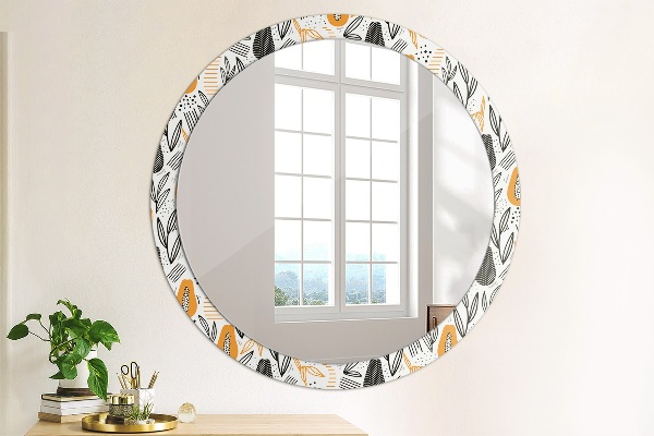 Round wall mirror decor Papai pattern