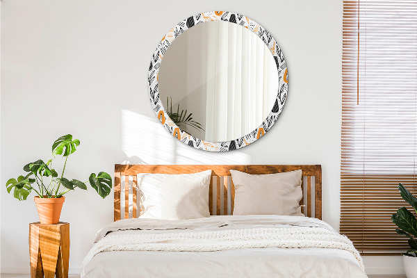 Round wall mirror decor Papai pattern