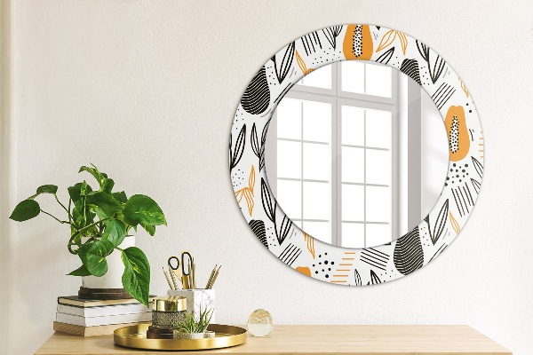 Round wall mirror decor Papai pattern