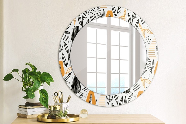 Round wall mirror decor Papai pattern