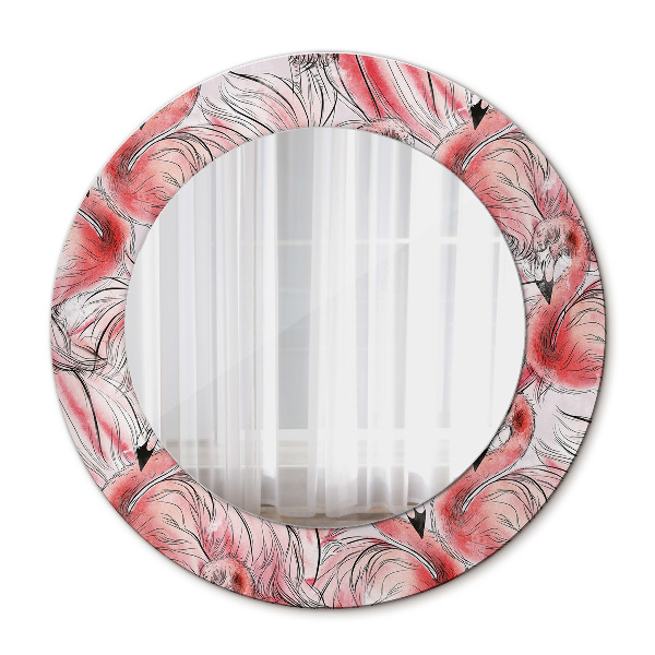 Round wall mirror design Flaming pattern