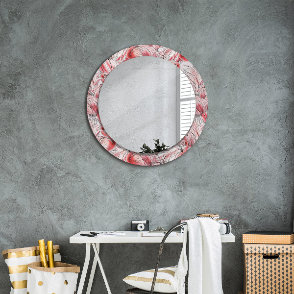 Round wall mirror design Flaming pattern