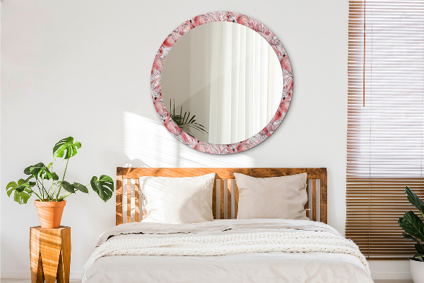 Round wall mirror design Flaming pattern