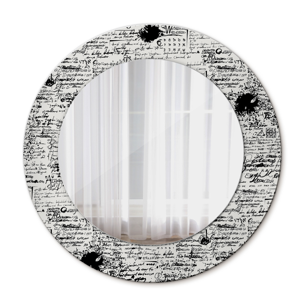 Round printed mirror Template