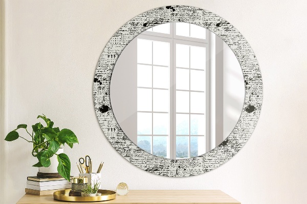 Round printed mirror Template