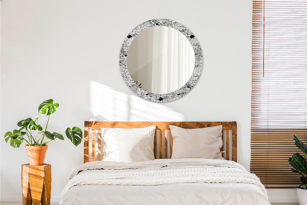 Round printed mirror Template