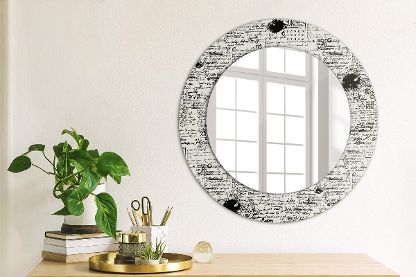 Round printed mirror Template