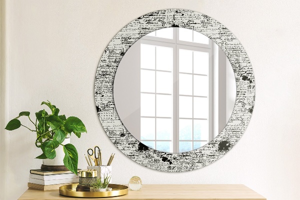 Round printed mirror Template