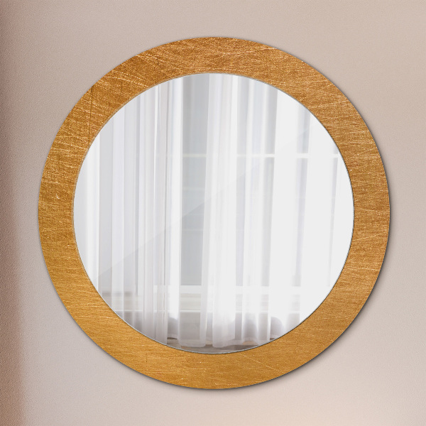 Round printed mirror Metal surface