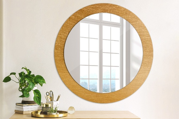Round printed mirror Metal surface