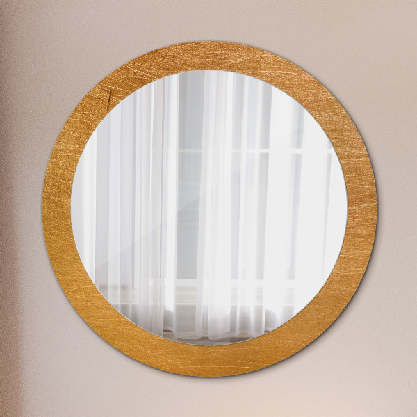 Round printed mirror Metal surface